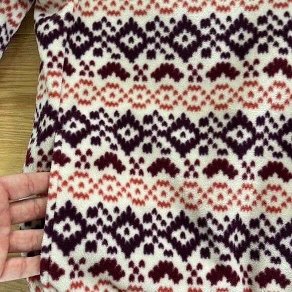 Lands End Womens Herritage Classic Fleece Snap Neck Pullover Size XS Aztec Soft - Picture 4 of 7